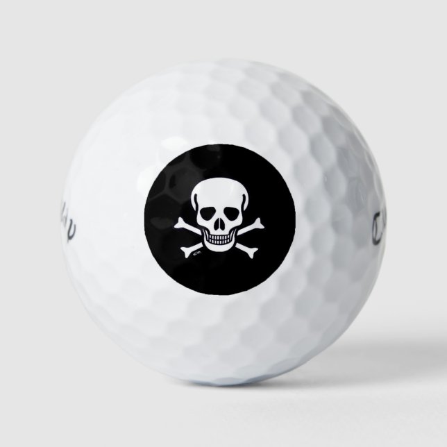 Skull n Bones negro Callaway Warbird pelotas de go (Anverso)