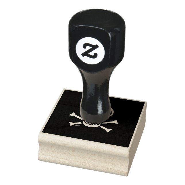 Skull n Bones Sello de goma negro (Sello)