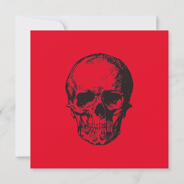Skull Red Pop Art (Anverso)