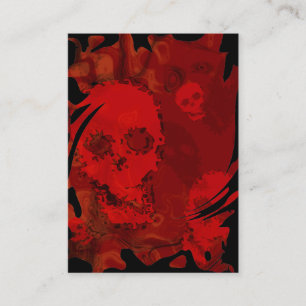Skull Specters Red tarjeta de visita negra