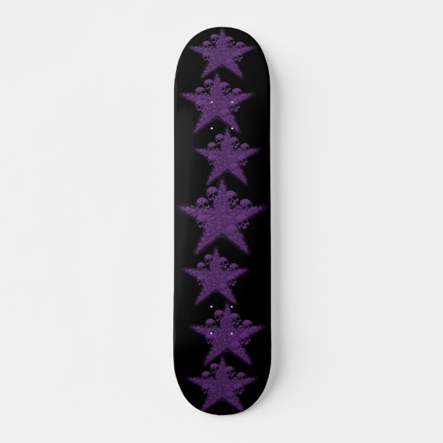 Skull Star Purple Skateboard (Anverso )