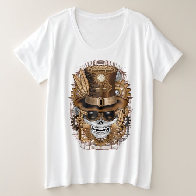 Skull Steampunk Voodoo Retro Machine (Anverso del diseño)