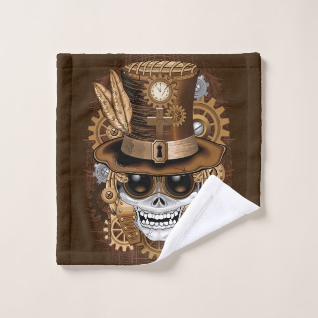 Skull Steampunk Voodoo Retro Machine (Toallita)