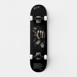 Skull "tu turno" Skateboard con cita personalizada