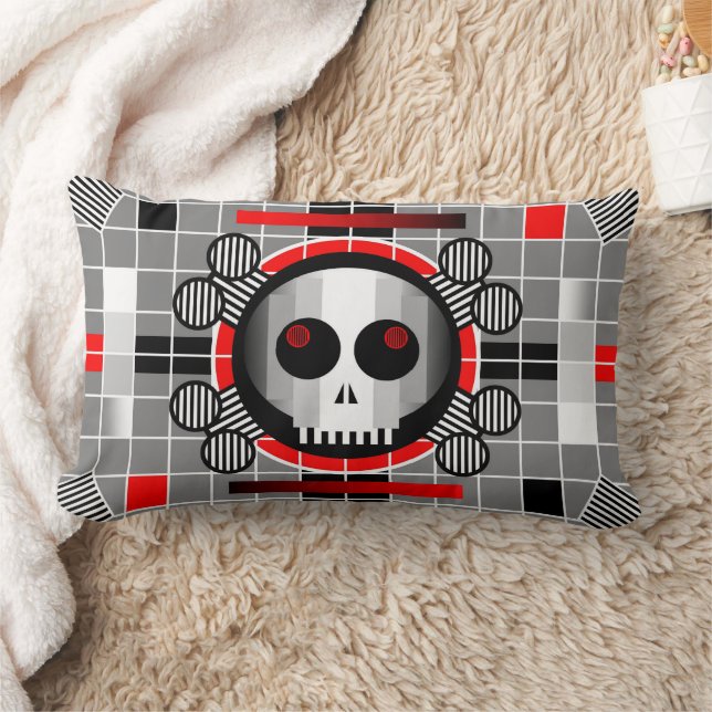 Skull TV lanzar almohada lumbar (Manta)