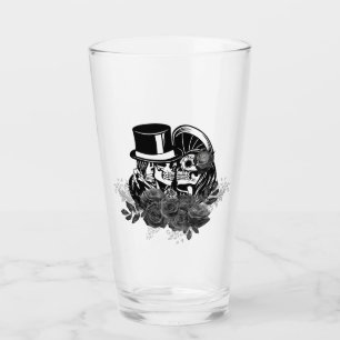 Skulls de besos góticos Pareja Amor Eterno Ro Negr