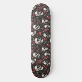 Skulls góticos y skateboard de Rosas