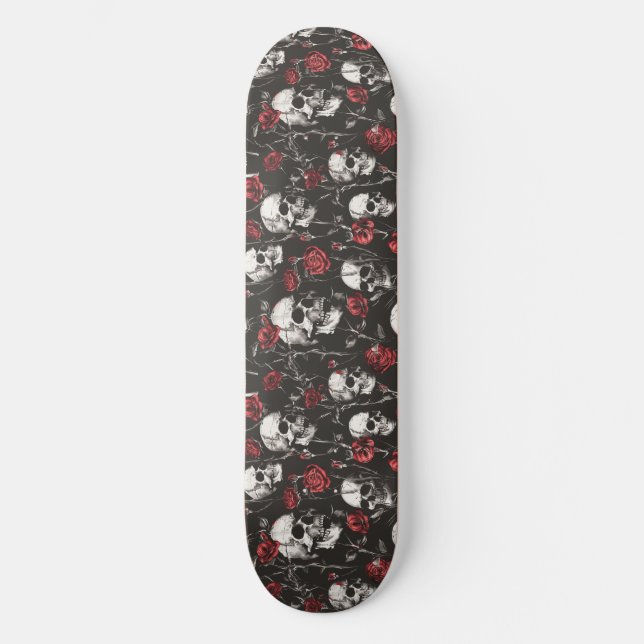 Skulls góticos y skateboard de Rosas (Anverso)