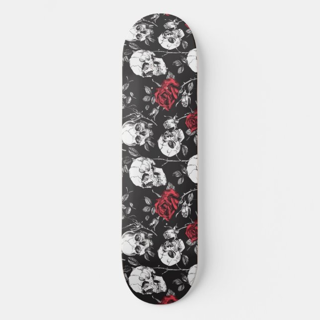 Skulls góticos y skateboard de Rosas (Anverso)