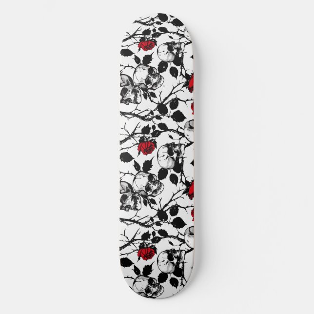 Skulls góticos y skateboard de Rosas (Anverso)
