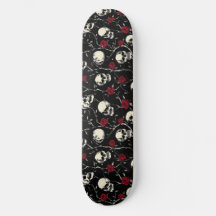 Skulls góticos y skateboard de Rosas