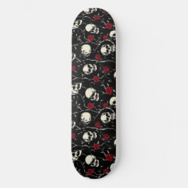 Skulls góticos y skateboard de Rosas