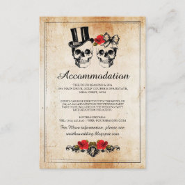 Skulls Rosas Alojamiento Rústico Tarjetas de matri