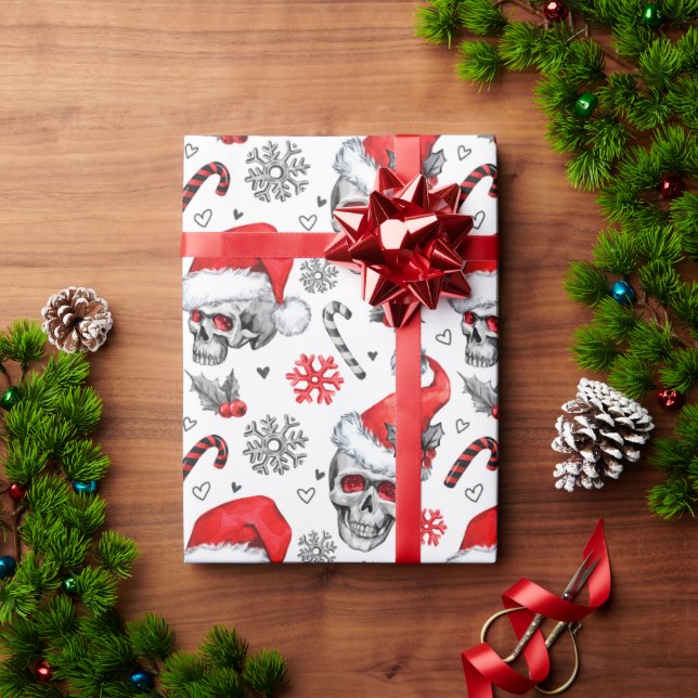 Skully Claus Navidades envolviendo papel (Regalo de vacaciones)