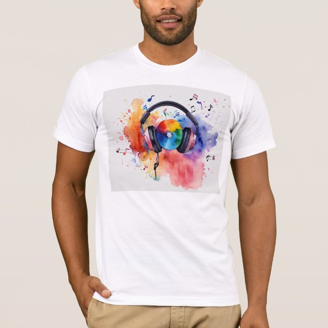 Sky Beats: DJ en el diseño de camisetas nubes (Anverso)