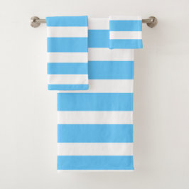 Sky Blue and White Cabana Stripes