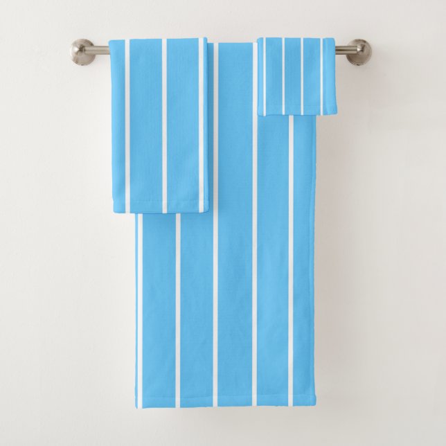 Sky Blue and White Summer Stripes (In situ)