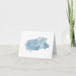 Sky Blue Watercolor Blank Gracias