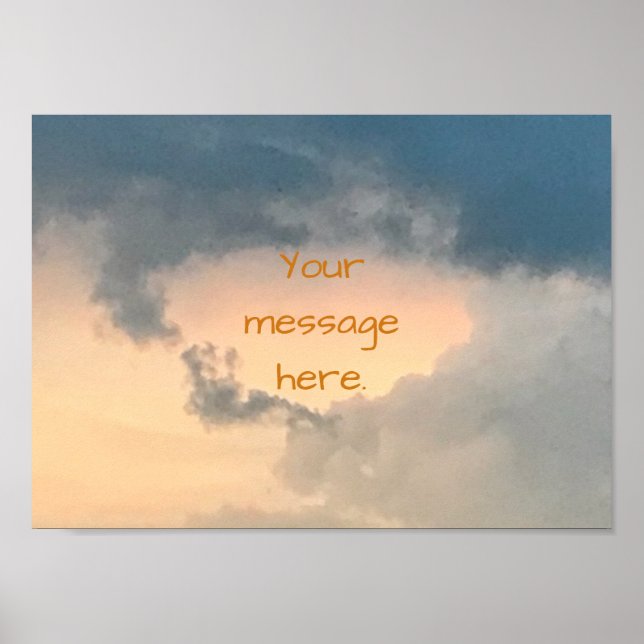 Sky Opening Bright Center Your Message Posters (Frente)