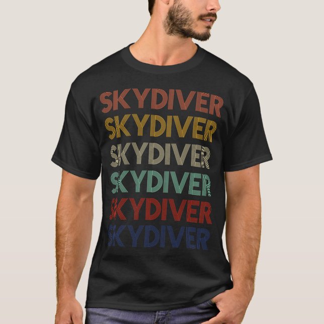 SKYDIVER Retro . Camiseta SKYDIVER Vintage (Anverso)