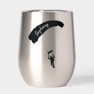 Skydiving Parachuding Design Thermal Wine Tumbler