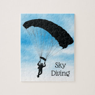 Skydiving Parachuing Design Jigsaw Puzzle