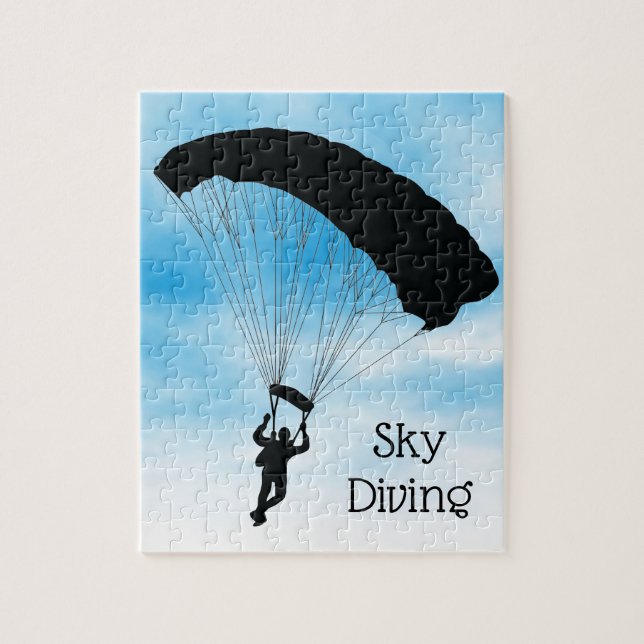 Skydiving Parachuing Design Jigsaw Puzzle (Vertical)