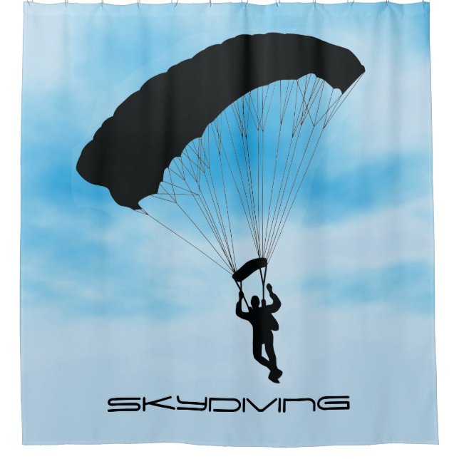 Skydiving Parachuing Diseño Cortina de Ducha (Anverso)