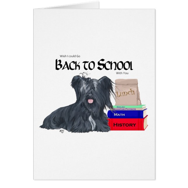 Skye Terrier De Vuelta a la Escuela (Frente)