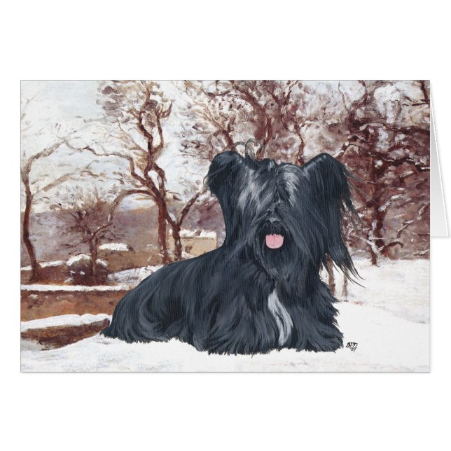 Skye Terrier en Invierno (Anverso (Horizontal))