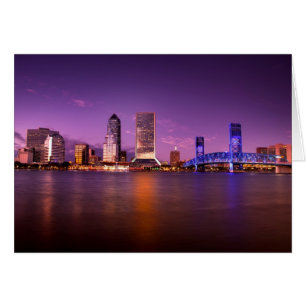 Skyline de Jacksonville Florida de noche
