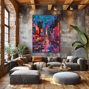 Skyline de la ciudad de Nueva York - Vibrante arte