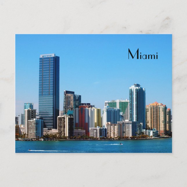 Skyline de Miami - Tarjeta postal (Anverso)