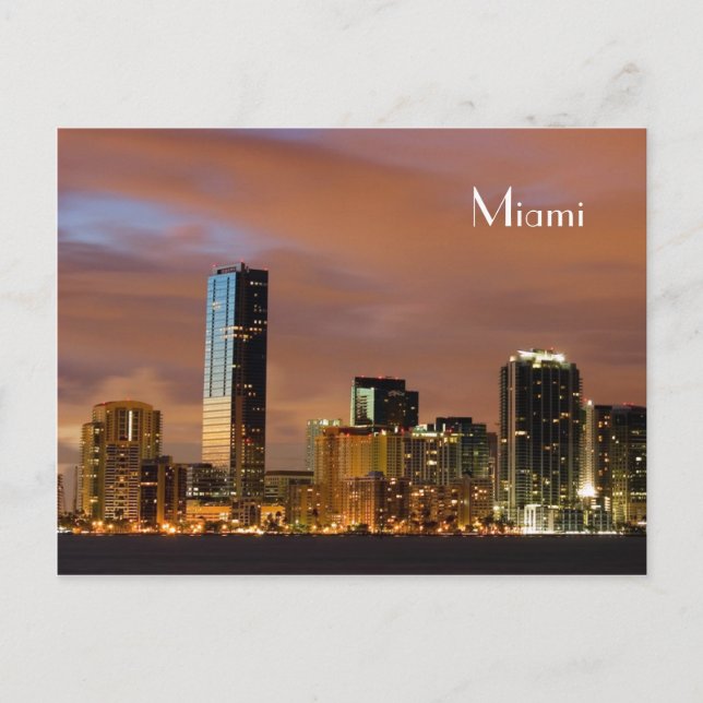 Skyline de Miami - Tarjeta postal (Anverso)