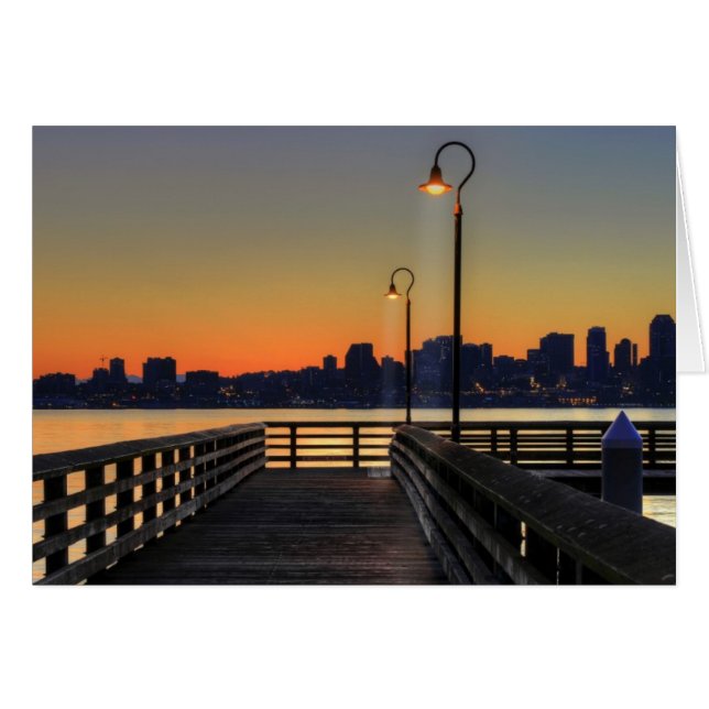 Skyline Downtown de Seattle Washington (Anverso (Horizontal))