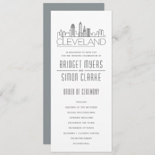 Skyline estilizada de Cleveland   Programa de boda