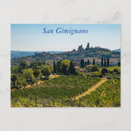 Skyline San Gimignano, Toscana, postal de Italia