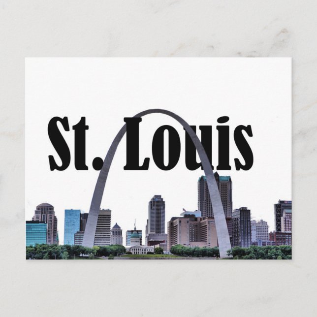 Skyline St. Louis con la postal Sky (Anverso)