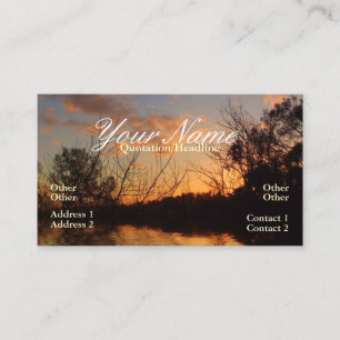 Skyscaps sunset Silhoutte tarjeta de visita