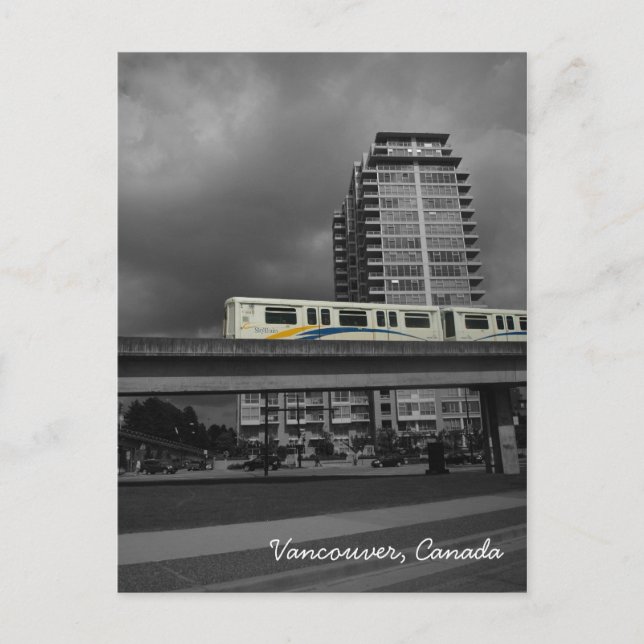 Skytrain - Tarjeta postal de Vancouver Canadá (Anverso)
