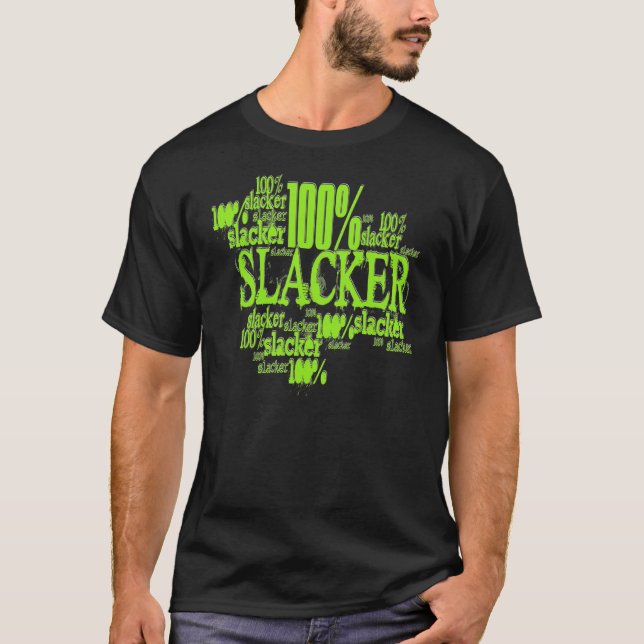 Slacker del 100% - camiseta oscura básica (Anverso)