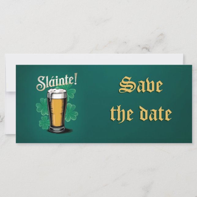 ¡Slàinte! Pinta de cerveza del Día de San Patricio (Anverso)