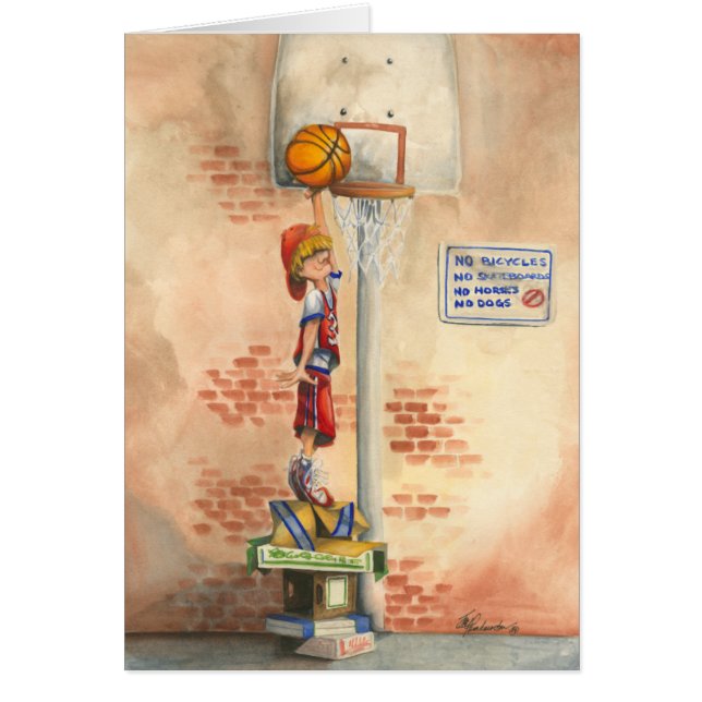 Slam Dunk en Basketball Hoop por Jay Throckmorton (Frente)