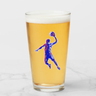 Slam Dunk, jugador de baloncesto, diseño rojo y az