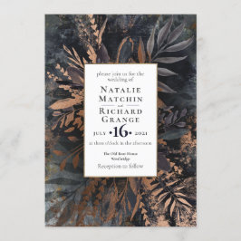 Slate de invitación Dark and Moody Wedding gris