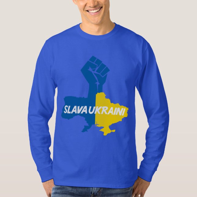 ¡Slava Ukraini! camiseta de la solidaridad (Anverso)