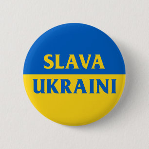 Slava Ukraini eslava ukraina Bandera Botón Ucrani