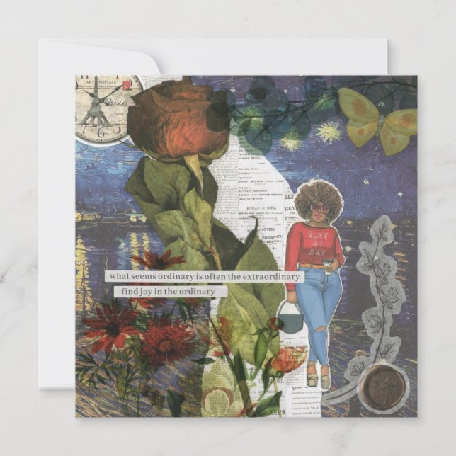 Slay Your Day Flat Greet Card (Anverso)