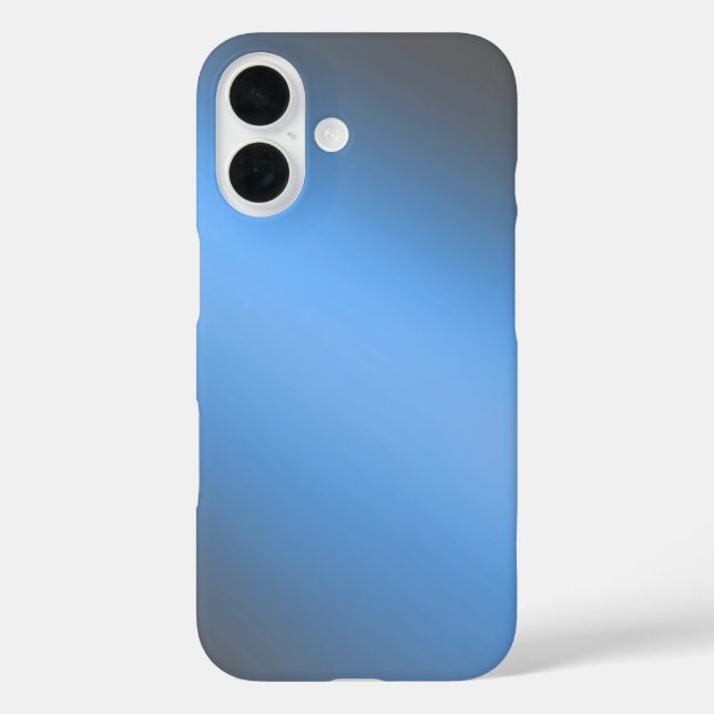 Sleek Blue Ombre - Funda para iPhone 16 (Reverso )