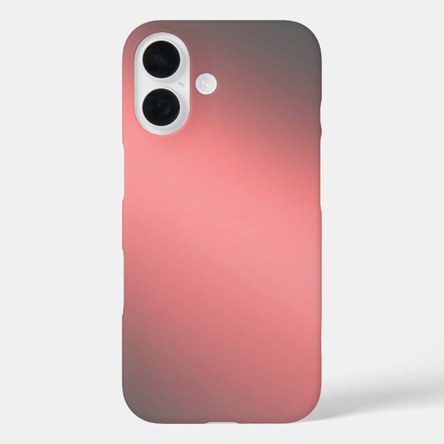Sleek Coral Ombre - Funda para iPhone 16 (Reverso )